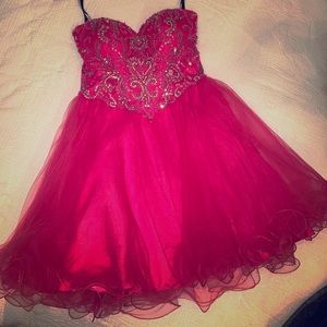 Hot pink short homecoming/cocktail dress